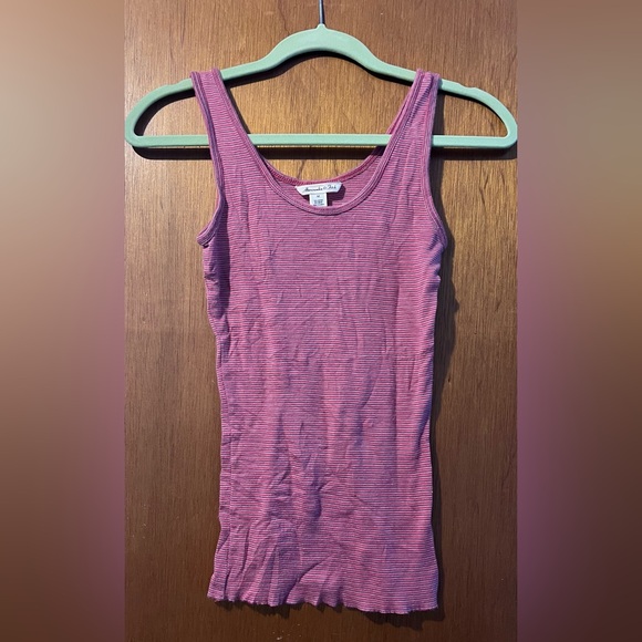 Abercrombie & Fitch Tops - Abercrombie & Fitch Pink & Pink Striped Ribbed Tank Size Medium Y2K